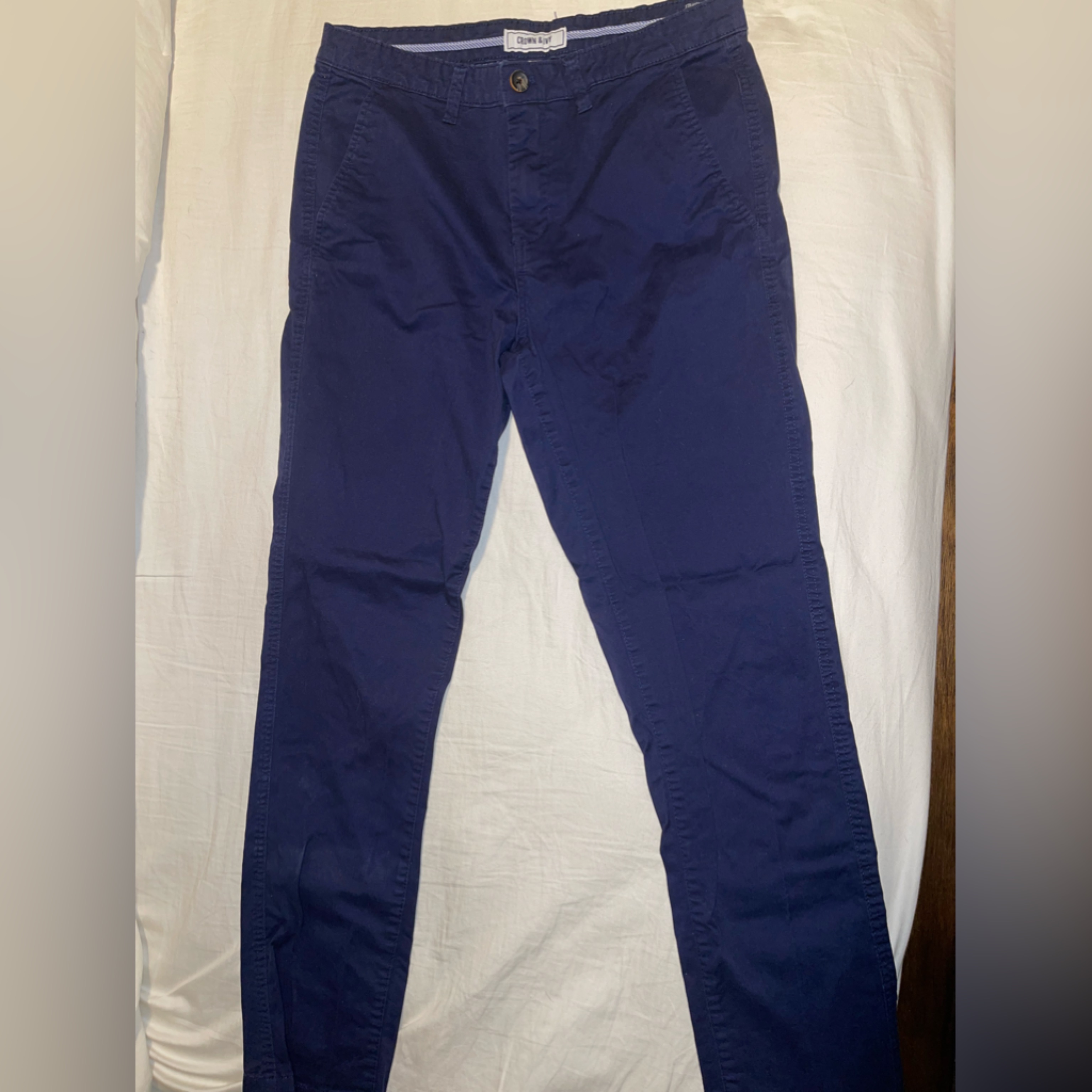 Mens Navy Blue Crown  Ivy Pants